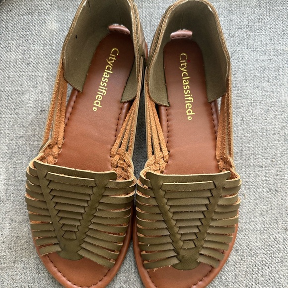 City classified Olive  Sandals - Picture 3 of 5